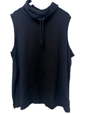 Marla Wynne Sleeveless Sweater Plus Size 3X Black Cowl Neck Womens Top